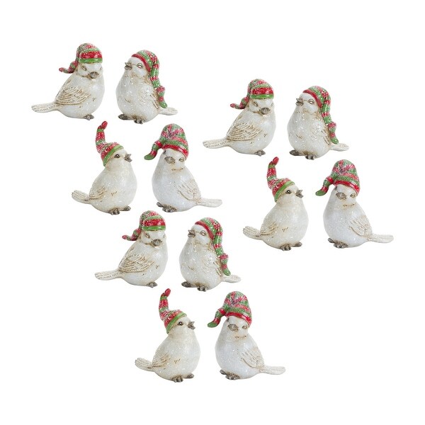 Bird w/Stocking Hat (Set of 12)