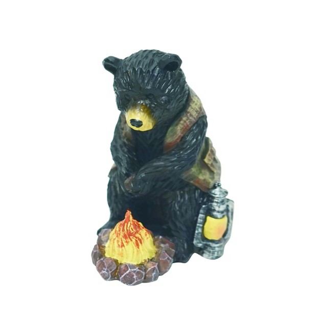 Transpac Resin 4 5 In Multicolor Spring Bear With Fire Fig