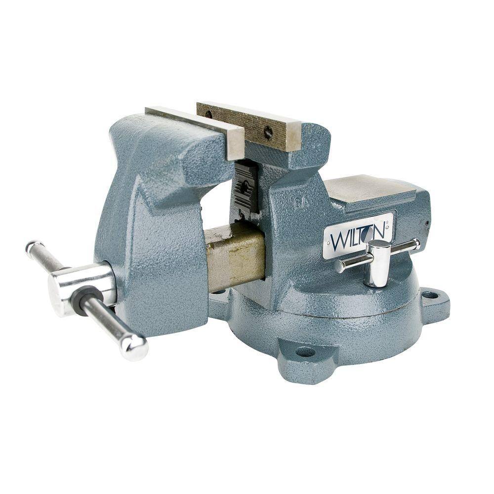 Wilton 6 in. Mechanics Vise with Swivel Base 4-216 in. Throat Depth 21500