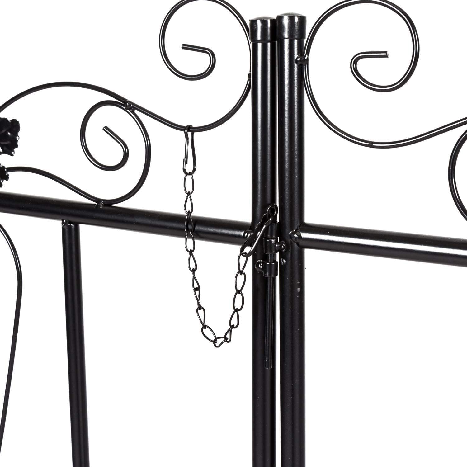 Kinbor 84" Black Metal and Steel Arbor