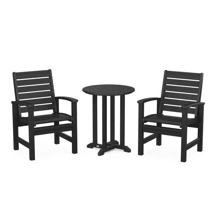 Polywood Signature 3-Piece Round Farmhouse Dining Set PWS1312-1