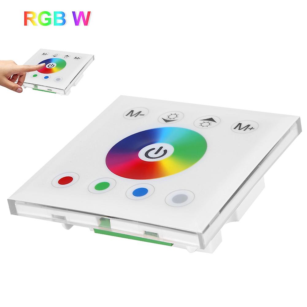 Wall Mounted Colorful RGBW LED Touch Panel Controller Dimmer Switch for LED Strip Light White