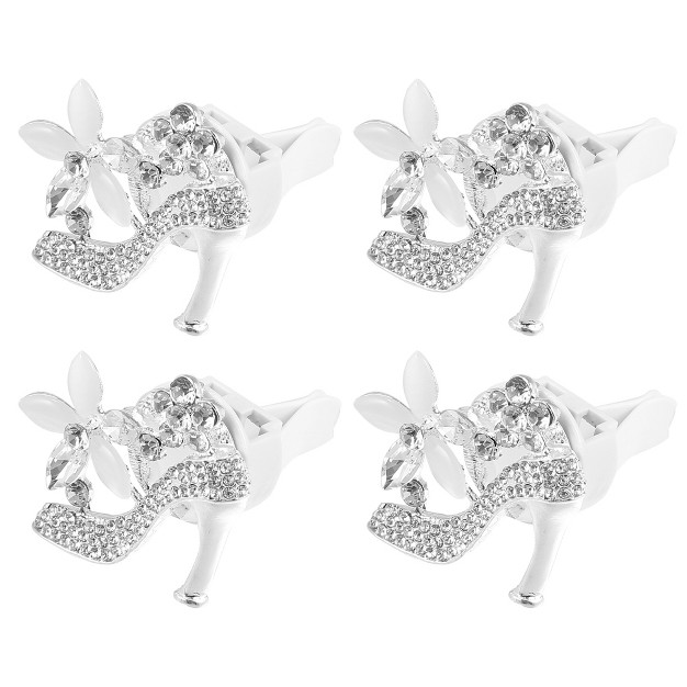 Unique Bargains Car High Heel Shape Clips Air Conditioner Outlet Vent Clips 4 Pcs