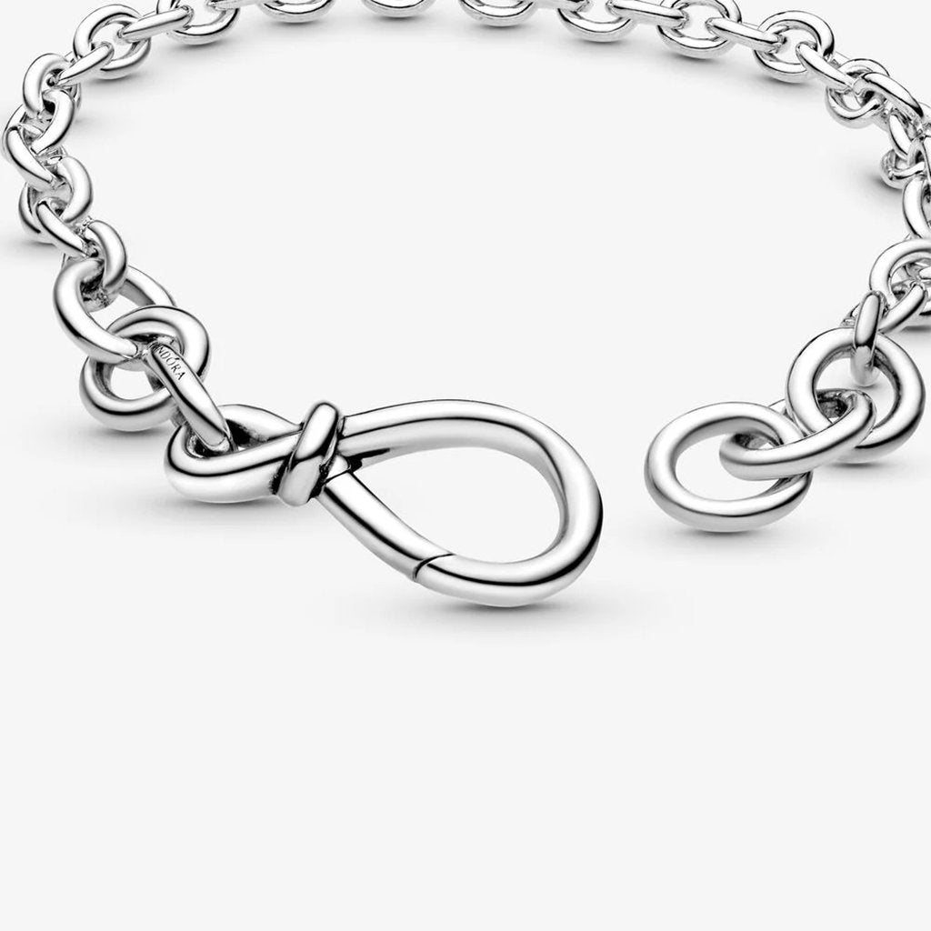 PANDORA  Chunky Infinity Knot Chain Bracelet