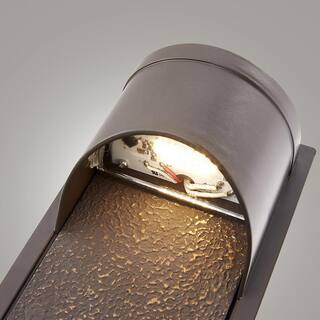 Home Decorators Collection Dark Sky 1-Light Bronze Outdoor Integrated LED Wall Lantern Sconce HD-1244-I