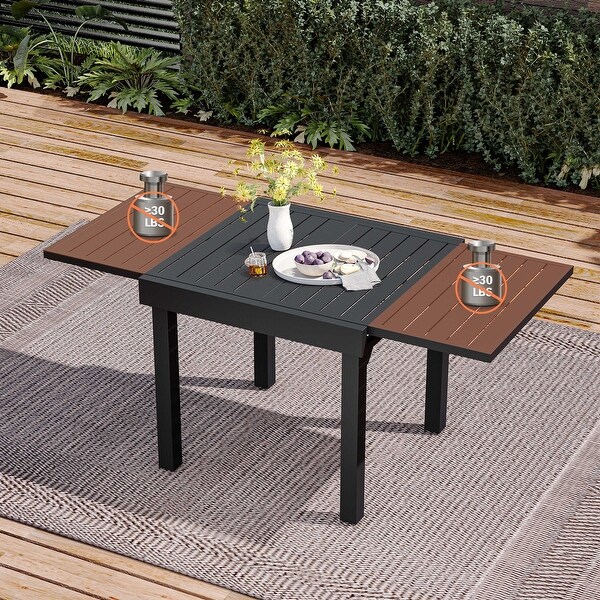 Pellebant Outdoor 3/5/7Piece Aluminum Patio Extendable Dining Set