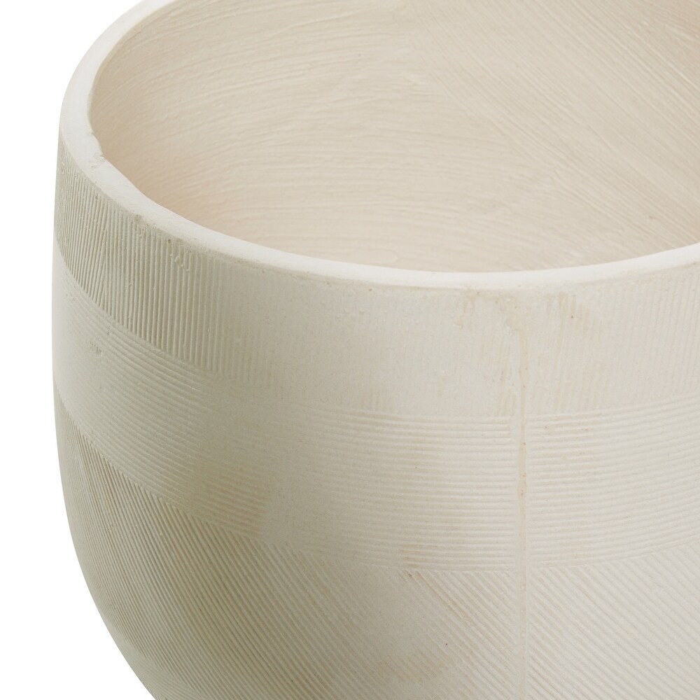 Ceramic Contemporary Planter (Set of 2)   12 x 12 x 15Round