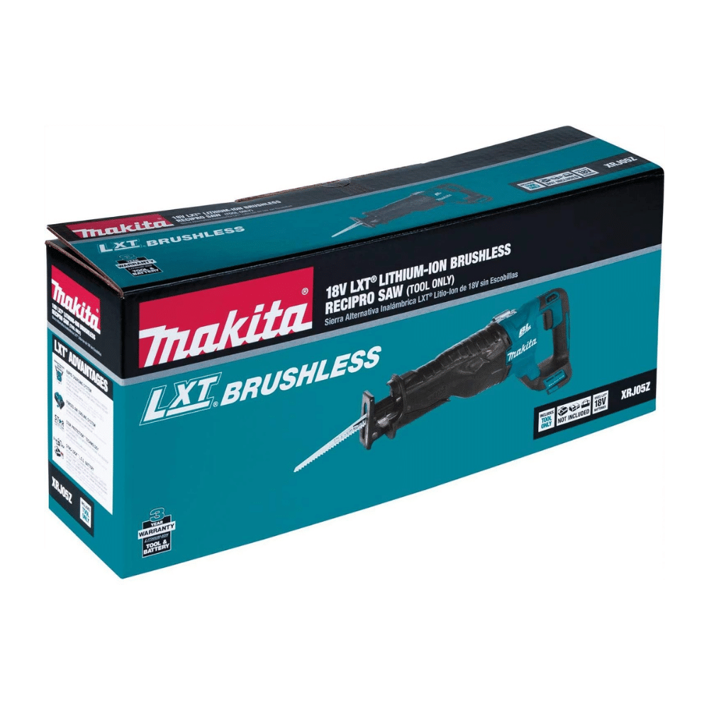 Makita XRJ05Z 18V LXT Lithium-Ion Brushless Cordless Recipro Saw， Tool Only