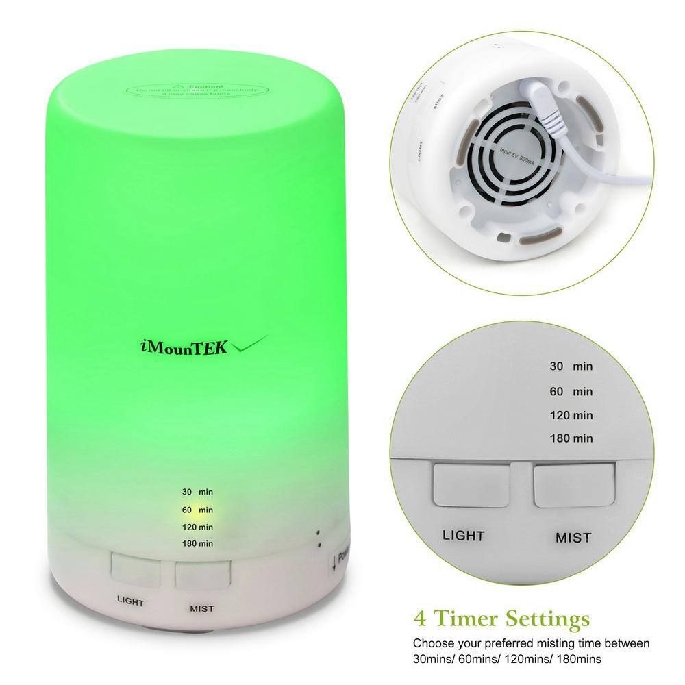 Tatahance Mini Cool Mist Humidifier with 7 Color LED Lights 4 Timer Settings and Ultrasonic Aroma Essential Oil Diffuser D0102HAHXU7-F