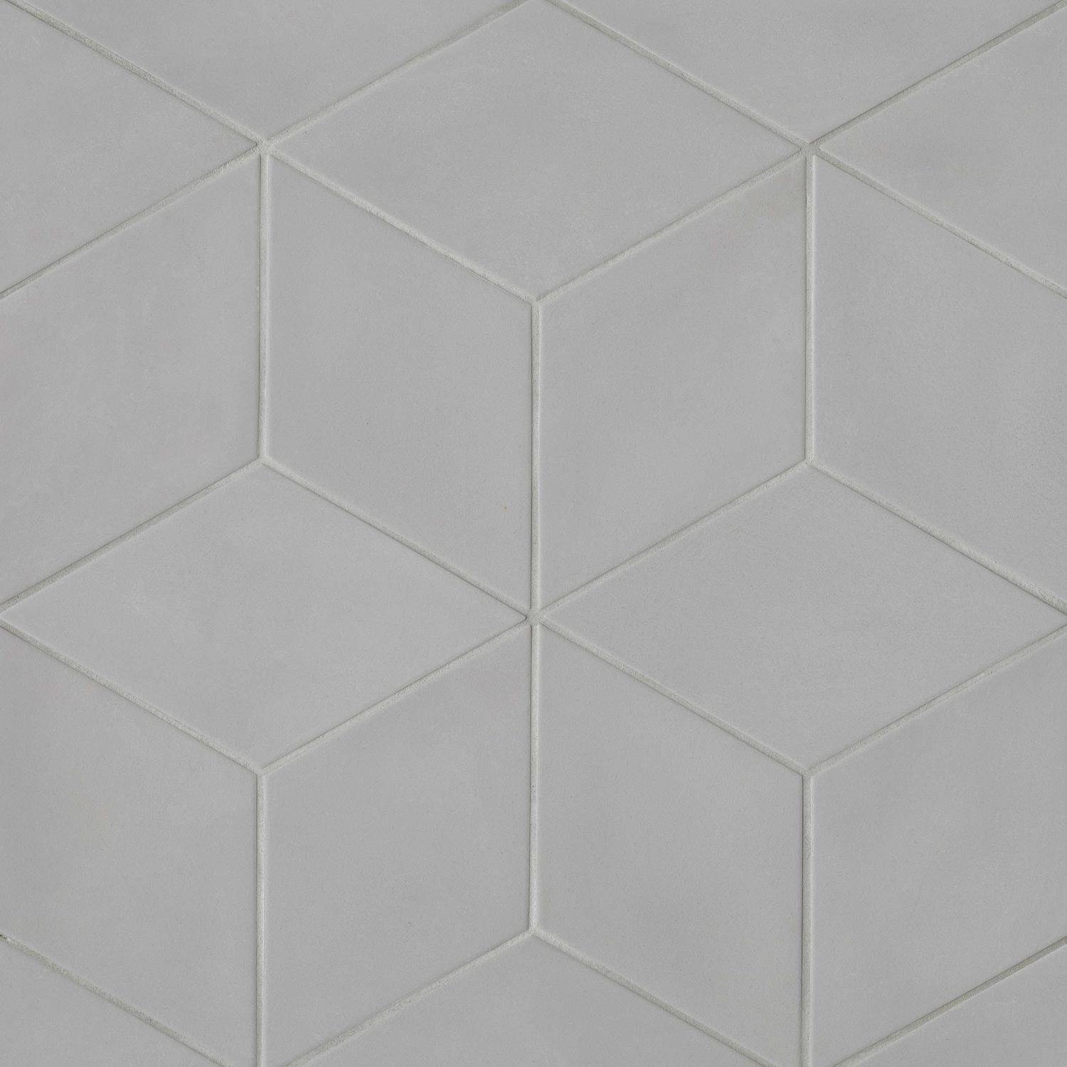 Allora 7.38 x 12.75 Rhombus Porcelain Floor and Wall Tile in Solid Grey (9.46 SqFt/Ctn)