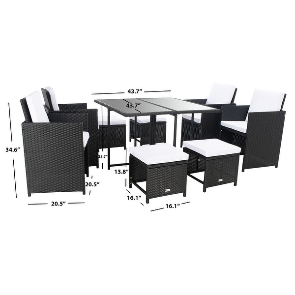 SAFAVIEH Outdoor Living Enerson 5Piece Patio Dining Set.