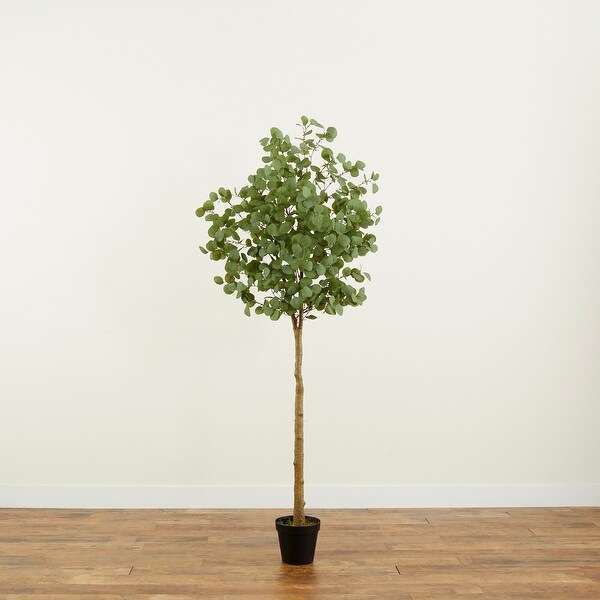 7' Artificial Eucalyptus Tree