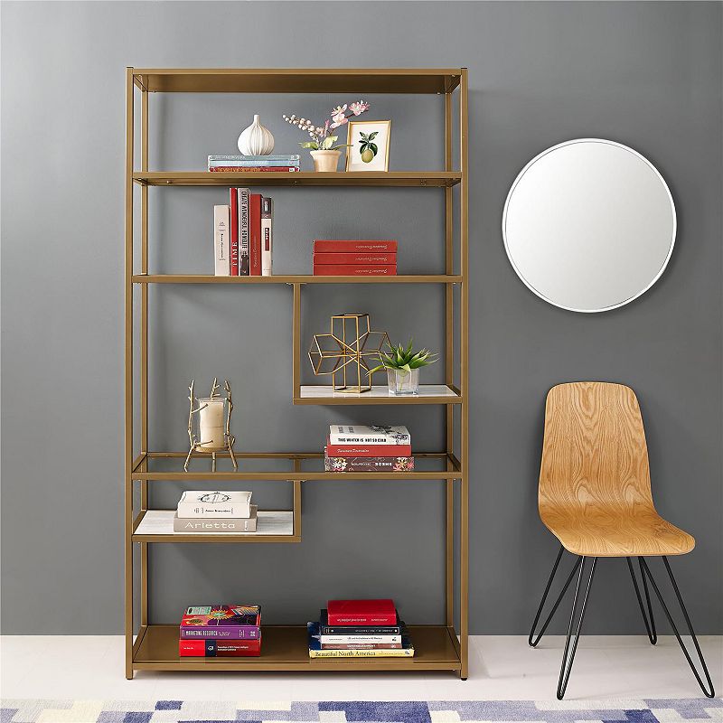 Dorel Living Moriah Geometric Bookcase Etagere