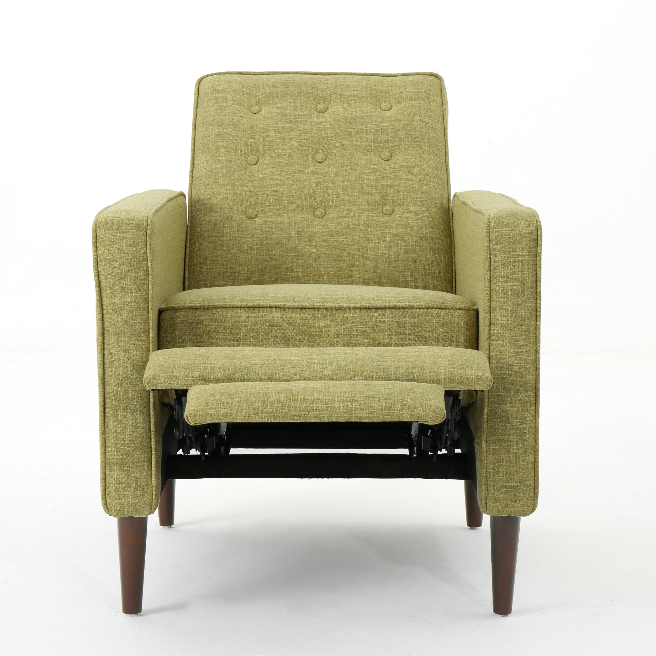 Mason Mid-Century Modern Tufted Back Fabric Recliner