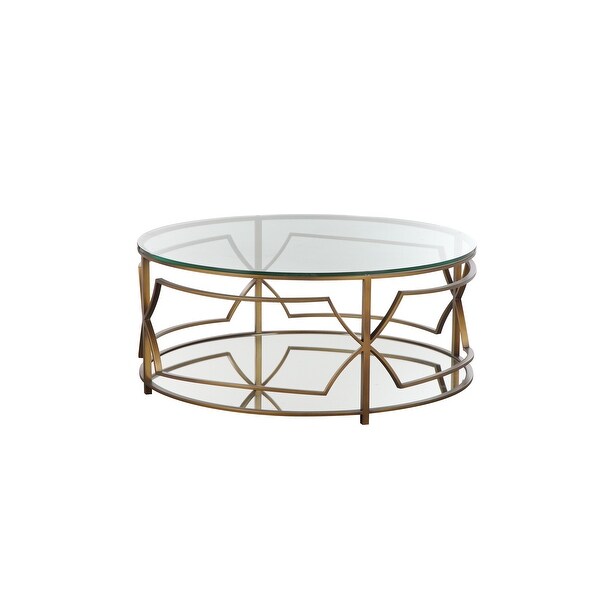 Edward Round Coffee Table Brass.