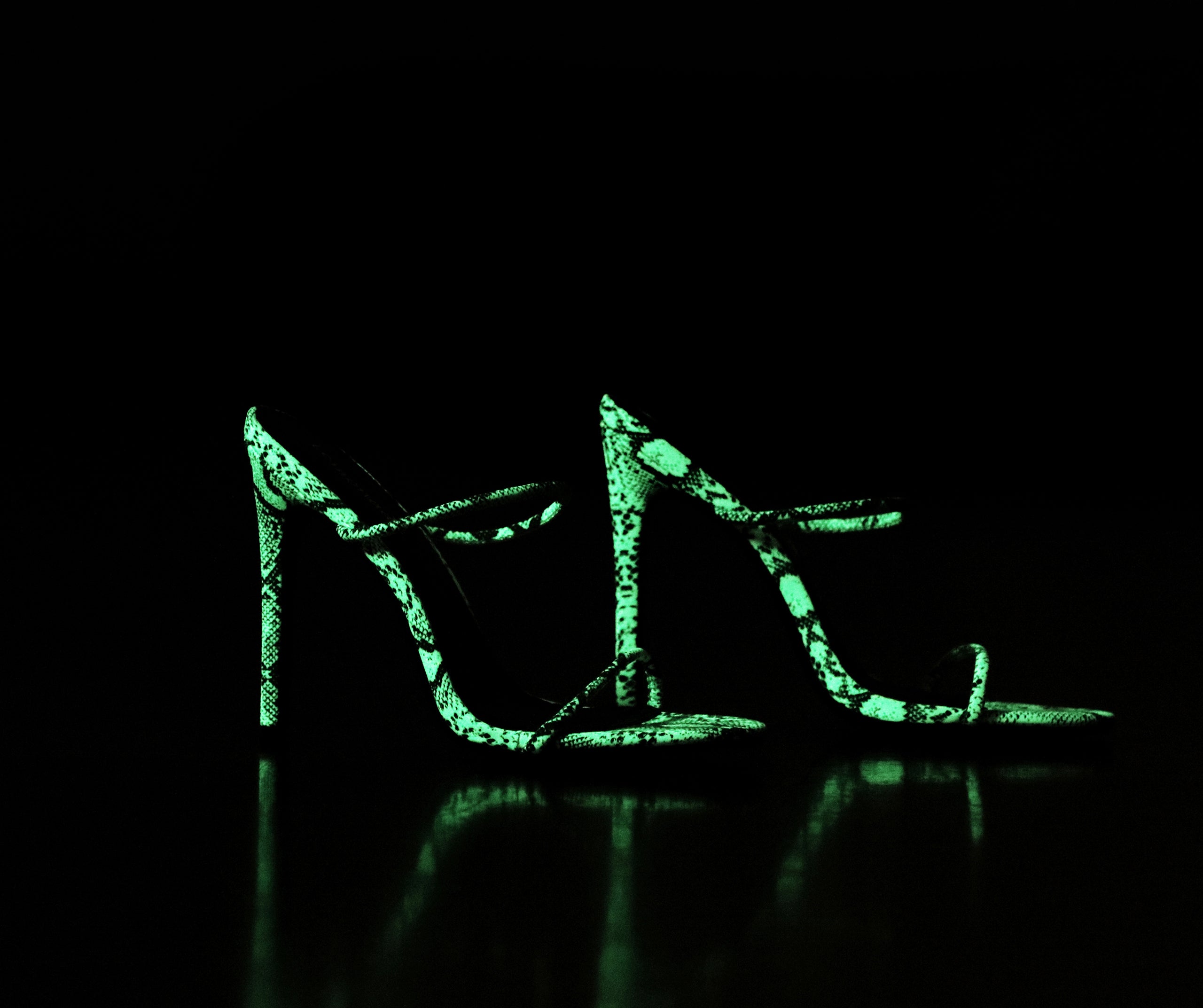 Glow In The Dark Stiletto Mules