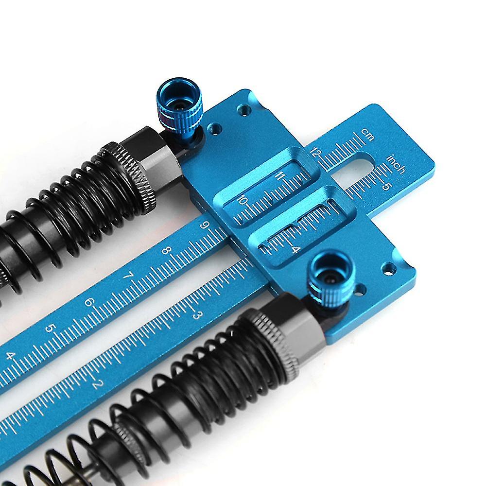 Metal Ruler Shock Synchronizer Rc Car Tool Range 12cm For 1/8 1/10 1/12 1/16 1/18 1/24 Rc Car，blue