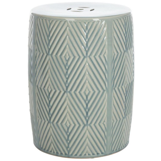 Hemdi Garden Stool Blue Safavieh