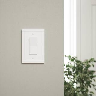 Liberty Craftsman Pure White 1-Gang Decorator Wall Plate (1-Pack) W44654-PW-UH