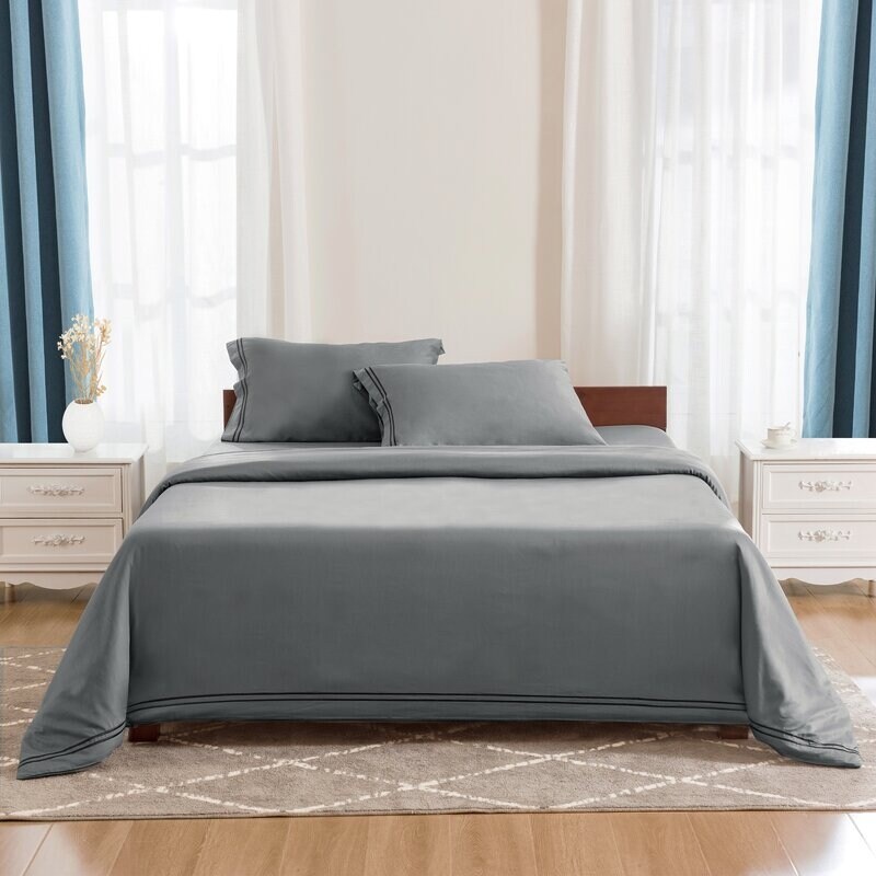 Subrtex 3 Piece 1600 Thread Count Duvet Cover and Pillowcases Super Soft Microfiber Bed Sheet Set