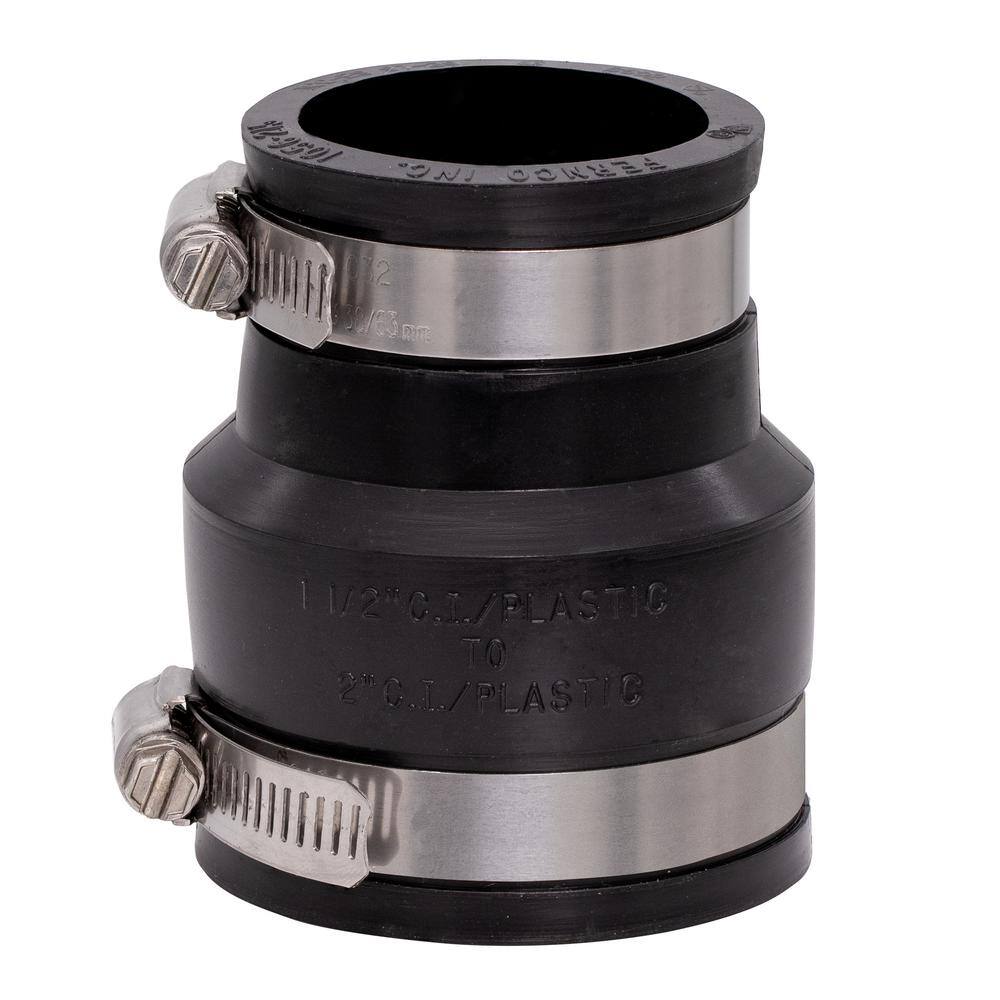 Fernco 2 in. x 1-12 in. DWV Flexible PVC Coupling P1056-215