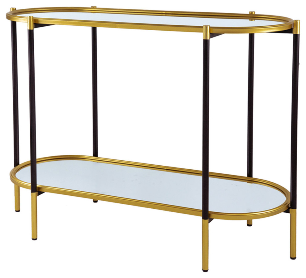 Bertram Console Table  Black/Gold   Contemporary   Console Tables   by Lighting New York  Houzz