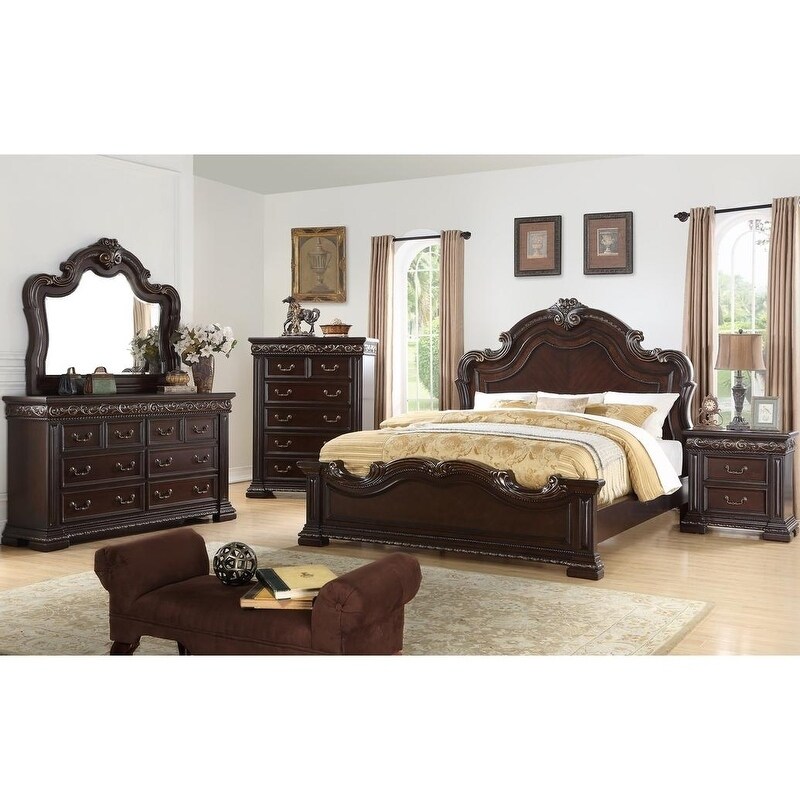 Best Master Furniture Dark Cherry 6 Drawer Bedroom Dresser