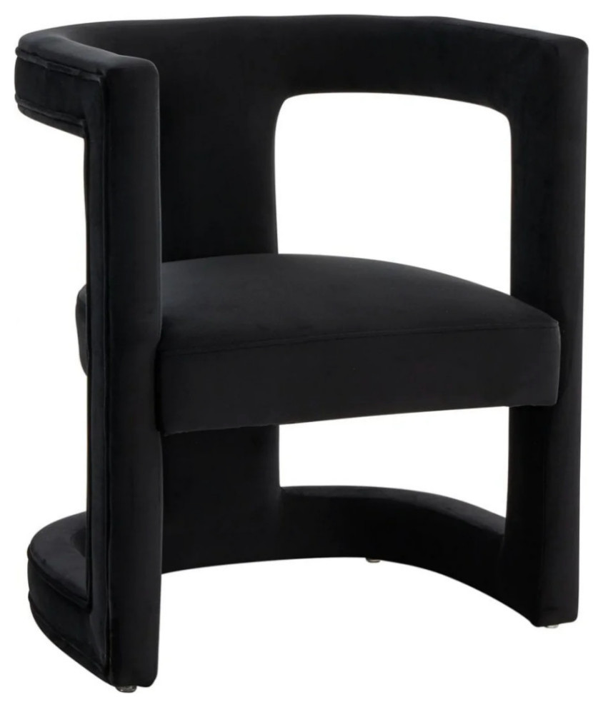 Joseph Modern Black Fabric Accent Chair   Transitional   Armchairs And Accent Chairs   by V.S.D Furniture  Houzz