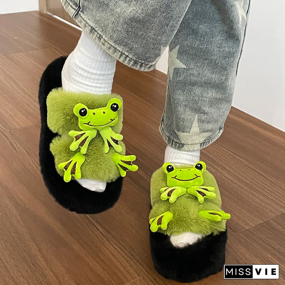 Funny Cartoon Plush Casual Slippers