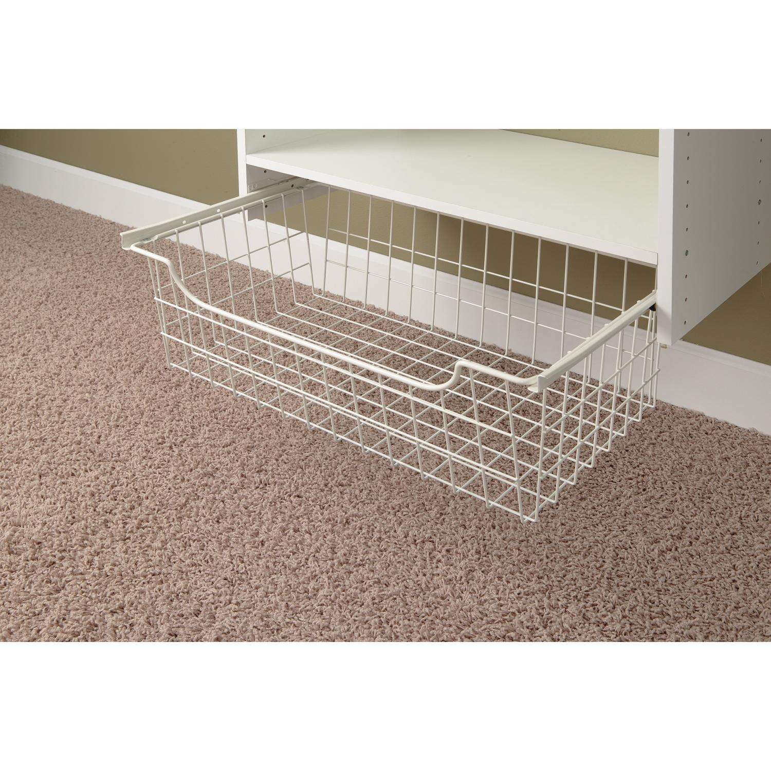 Easy Track 8 in. H X 24 in. W X 14 in. L Steel Wire Basket