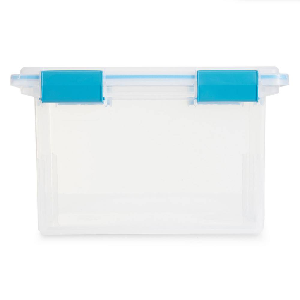 Sterilite 19334304 Clear 32 Quart Gasket Box with Clear Base and Lid (8 Pack) 8 x 19334304