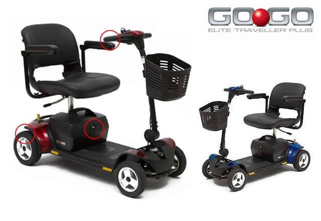 Go-Go Elite Traveller Plus 4-wheel-Red-F