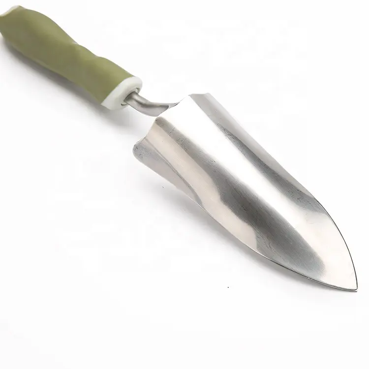 High Quality Soft Ergonomic Handle Transplanter Stainless Steel Trowel Garden Hand Tools