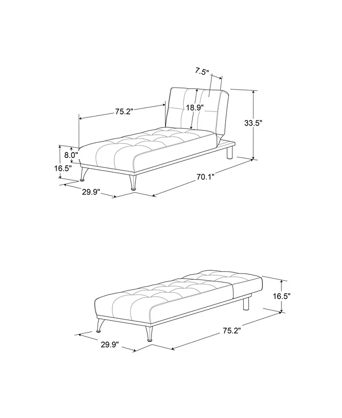 Serta Miami 3-Seater Flip Sectional Sofa