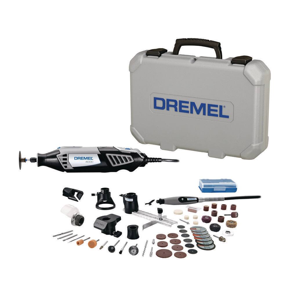 Dremel 4000 Series 1.6 Amp Variable Speed Corded High Performance Rotary Tool Kit with 50 Accessories 6 Attachments and Case 4000-650