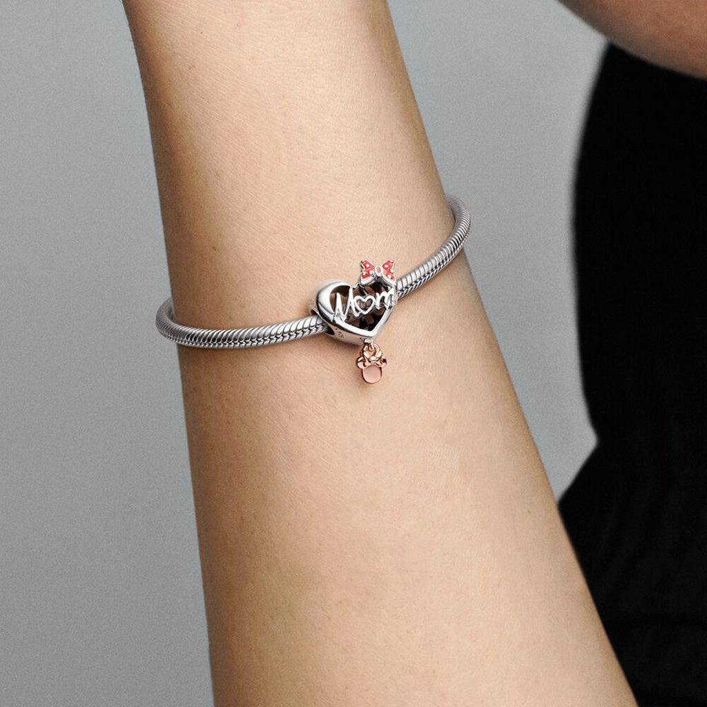 PANDORA  Disney Minnie Mouse Mom Heart Charm