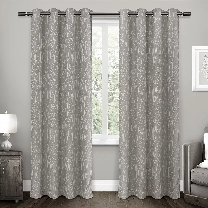 Exclusive Home 2-pack Forest Hill Woven Blackout Window Curtains