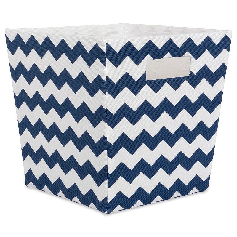 11 Trapezoid Polyester Storage Bin with Chevron Design