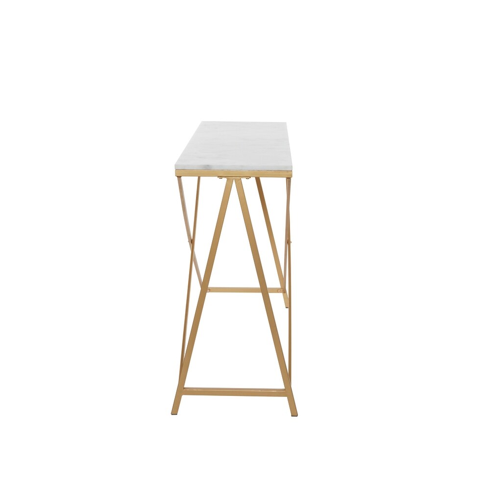 White Contemporary Console Table   47 x 14 x 31