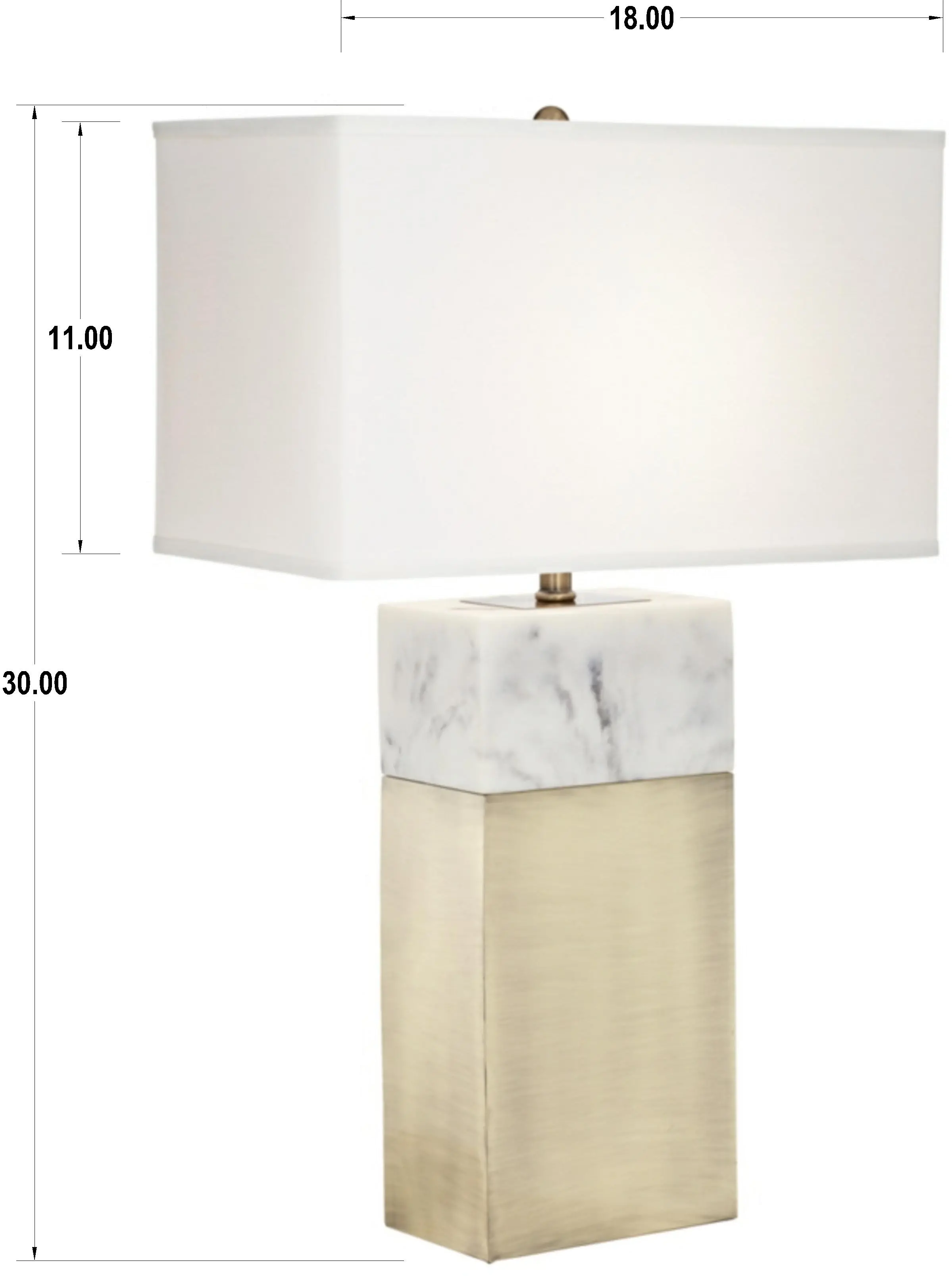 Imperial Marble and Gold Table Lamp