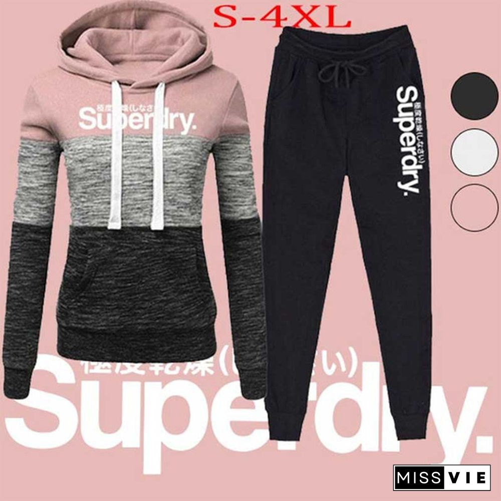 Plus Size 2 Two Piece Set Women Tracksuit Tops And Pants Fashion Jogging Sets Outfits Sweat Suits