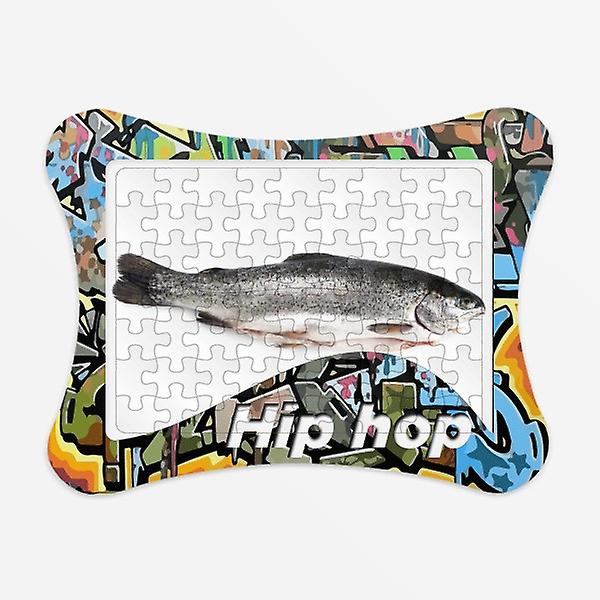 Ocean Fish Fresh Grey Art Deco  Fashion Puzzle Jigsaw Toy