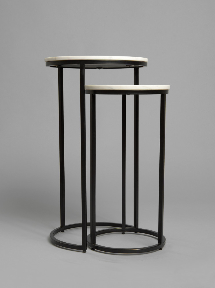 Ellery Marble Nesting Tables   Transitional   Coffee Table Sets   by Best Home Fashion  Houzz