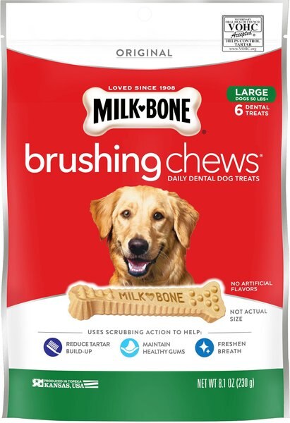 Milk-Bone Original Brushing Chews Daily Dental Large Dog Treats