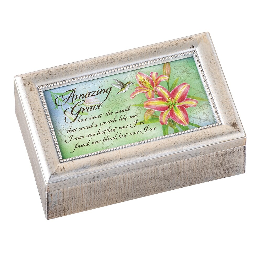 Hummingbird Amazing Grace Music Storage Box   7.250 x 5.000 x 3.350