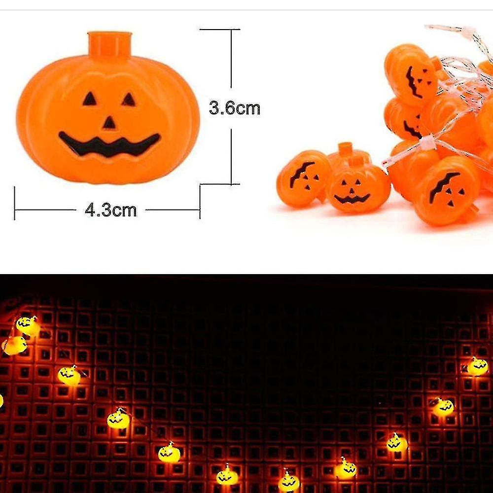 Halloween String Light Decoration Battery Pumpkin Shaped Led Light， 3m