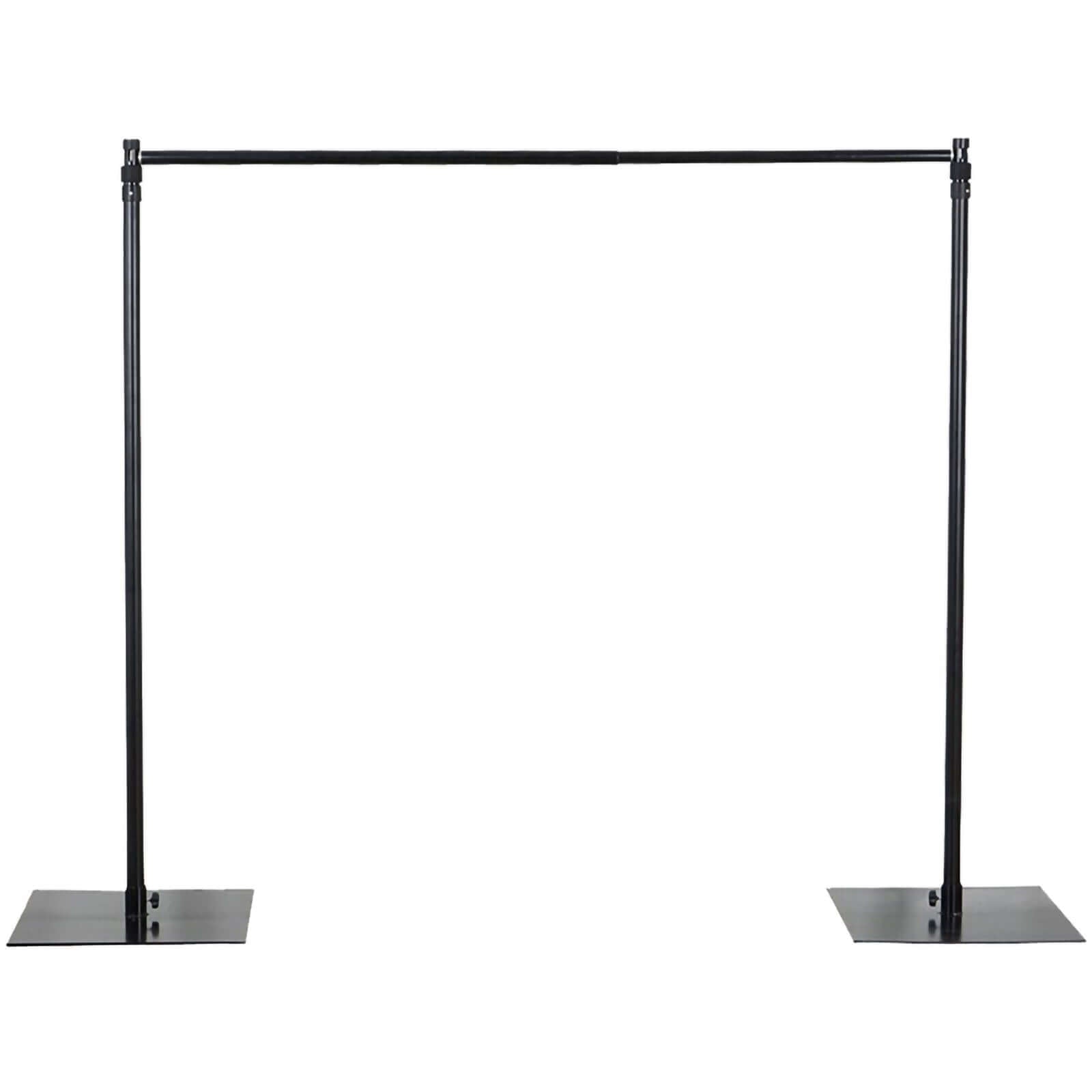 Metal DIY Adjustable Heavy Duty Pipe and Drape Stand Set, Backdrop Kit With Steel Base 10ft