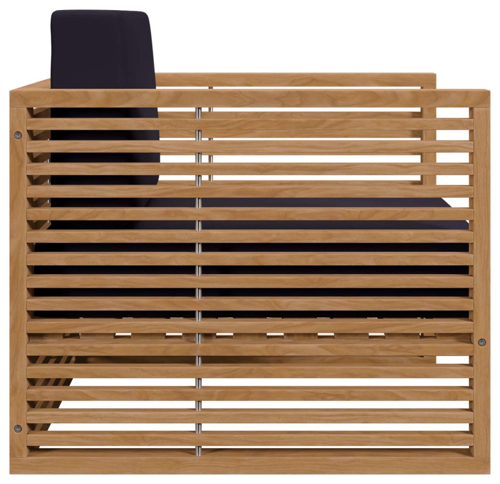 Carlsbad Teak Wood Outdoor Patio Armchair   Transitional   Outdoor Lounge Chairs   by Modway  Houzz