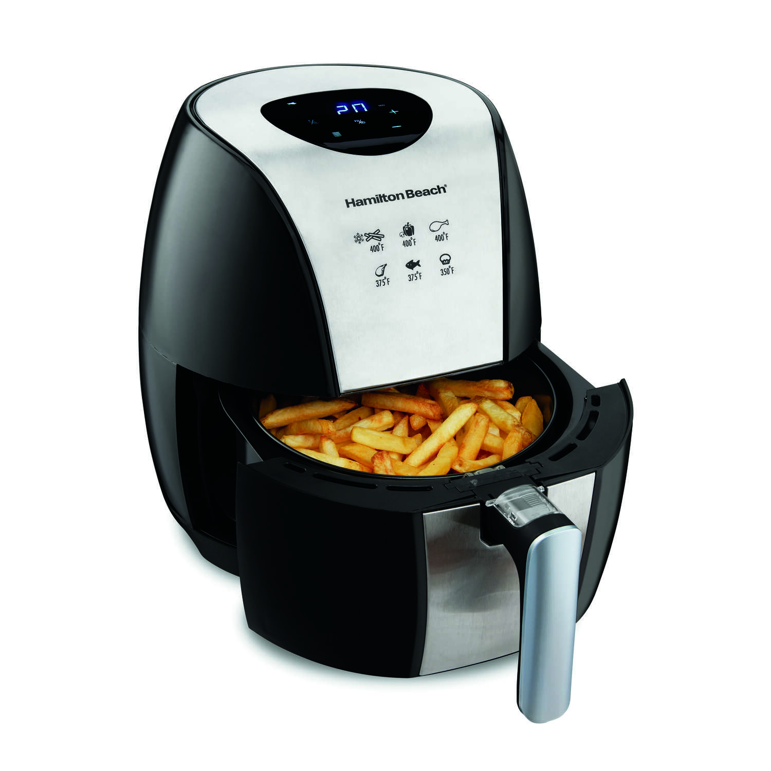 Hamilton Beach Black/Silver 3.4 qt Programmable Air Fryer