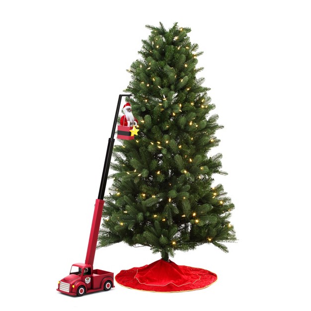 Santa Claus Cherry Picker Animated Musical Christmas Decoration